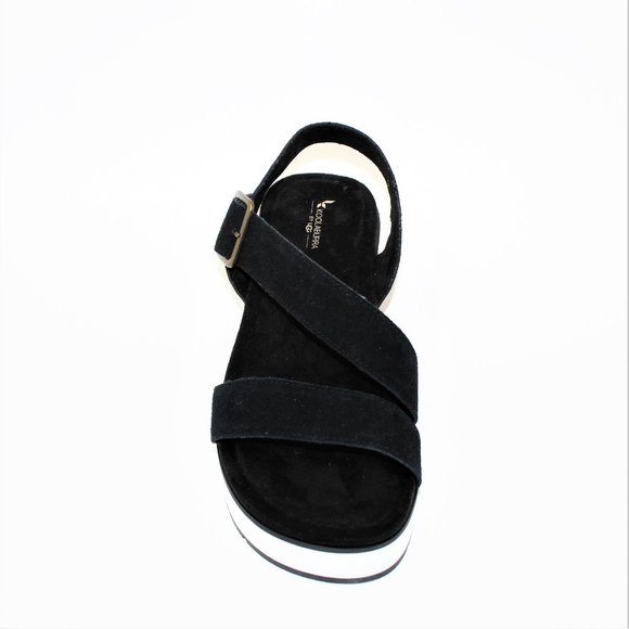 Koolaburra by UGG Buckle Sandals Platforms Black/White Women's 9 New! - Picture 10 of 12